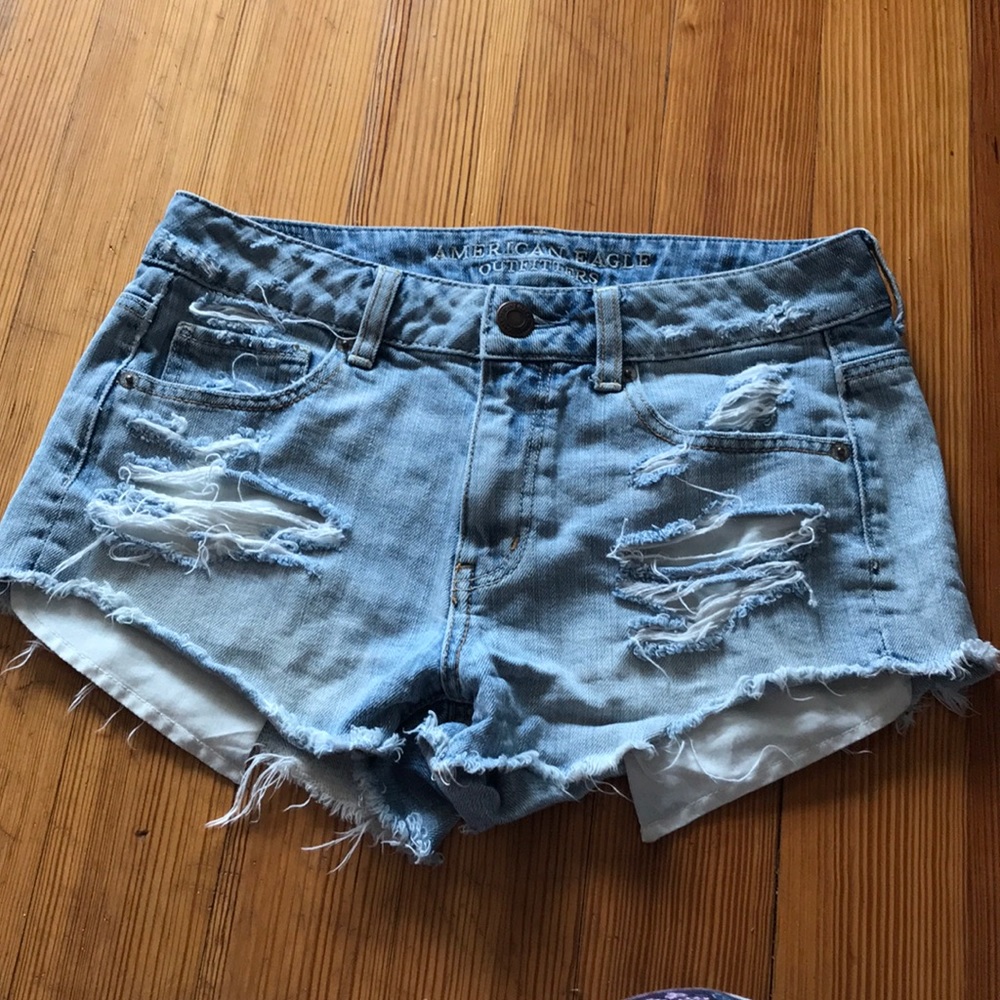 AEO denim festival shorts
